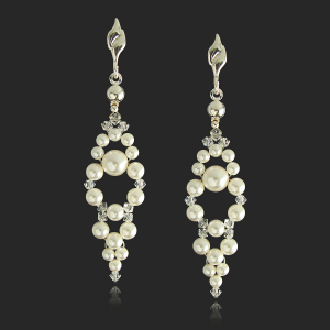 Kolczyki srebrne z kryształkami i perłami SWAROVSKI ®