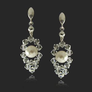 Kolczyki srebrne z kryształkami i perłami SWAROVSKI ®