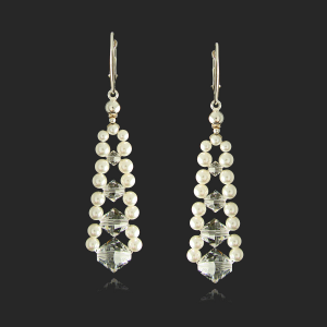 Kolczyki srebrne z kryształkami i perłami SWAROVSKI ®