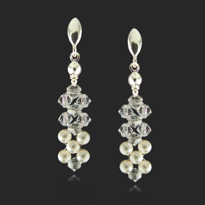 Kolczyki srebrne z kryształkami i perłami SWAROVSKI ®